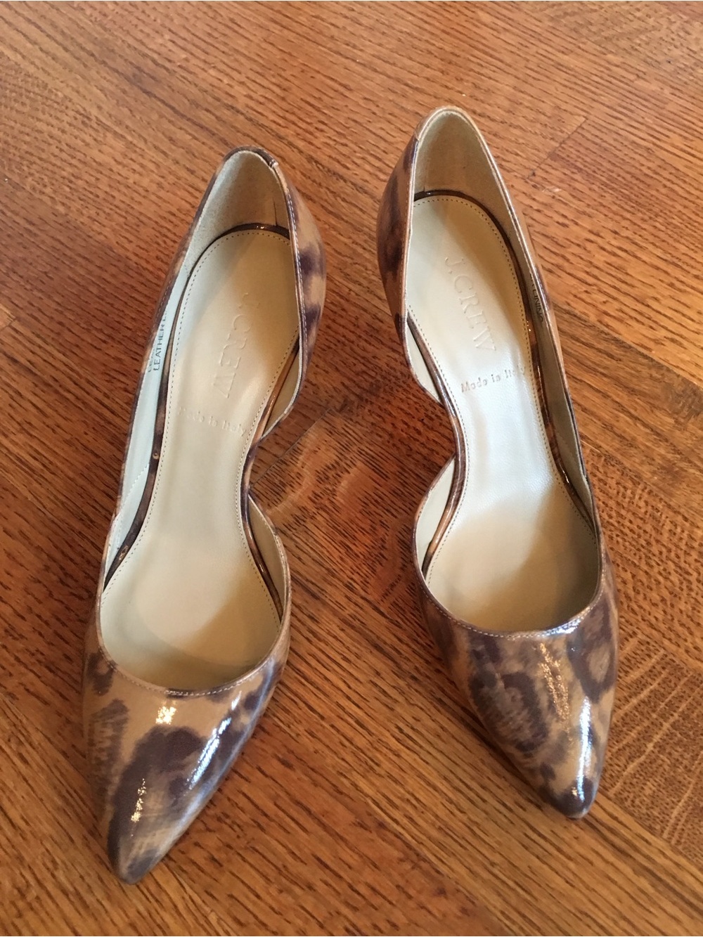 JCrew Patrnt Leather D’Orsay heels, NIB, 5.5